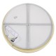 GLOBOSTAR® SALEM 61239 Μοντέρνο Φωτιστικό Οροφής LED 105W 12075lm 120° AC 220-240V IP20 Ρυθμιζόμενο Λευκό CCT με Χειριστήριο από 2700K έως 6000K Dimmable - Lumileds SMD Chip - Χρυσό - Μ60 x Π60 x Υ9.5cm - 3 Χρόνια Εγγύηση