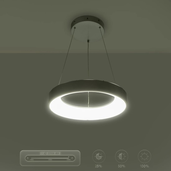 GLOBOSTAR® SALEM 61242 Μοντέρνο Κρεμαστό Φωτιστικό Οροφής LED 75W 8625lm 120° AC 220-240V IP20 Ρυθμιζόμενο Λευκό CCT με Χειριστήριο από 2700K έως 6000K Dimmable - Lumileds SMD Chip - Γκρι - Μ45 x Π45 x Υ6cm - 3 Χρόνια Εγγύηση GLOBOSTAR® SALEM 61242 Μοντέρνο Κρεμαστό Φωτιστικό Οροφής LED 75W 8625lm 120° AC 220-240V IP20 Ρυθμιζόμενο Λευκό CCT με Χειριστήριο από 2700K έως 6000K Dimmable - Lumileds SMD Chip - Γκρι - Μ45 x Π45 x Υ6cm - 3 Χρόνια Εγγύηση