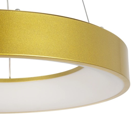 GLOBOSTAR® SALEM 61243 Μοντέρνο Κρεμαστό Φωτιστικό Οροφής LED 75W 8625lm 120° AC 220-240V IP20 Ρυθμιζόμενο Λευκό CCT με Χειριστήριο από 2700K έως 6000K Dimmable - Lumileds SMD Chip - Χρυσό - Μ45 x Π45 x Υ6cm - 3 Χρόνια Εγγύηση GLOBOSTAR® SALEM 61243 Μοντέρνο Κρεμαστό Φωτιστικό Οροφής LED 75W 8625lm 120° AC 220-240V IP20 Ρυθμιζόμενο Λευκό CCT με Χειριστήριο από 2700K έως 6000K Dimmable - Lumileds SMD Chip - Χρυσό - Μ45 x Π45 x Υ6cm - 3 Χρόνια Εγγύηση