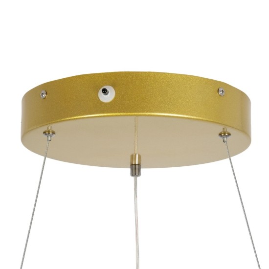 GLOBOSTAR® SALEM 61243 Μοντέρνο Κρεμαστό Φωτιστικό Οροφής LED 75W 8625lm 120° AC 220-240V IP20 Ρυθμιζόμενο Λευκό CCT με Χειριστήριο από 2700K έως 6000K Dimmable - Lumileds SMD Chip - Χρυσό - Μ45 x Π45 x Υ6cm - 3 Χρόνια Εγγύηση GLOBOSTAR® SALEM 61243 Μοντέρνο Κρεμαστό Φωτιστικό Οροφής LED 75W 8625lm 120° AC 220-240V IP20 Ρυθμιζόμενο Λευκό CCT με Χειριστήριο από 2700K έως 6000K Dimmable - Lumileds SMD Chip - Χρυσό - Μ45 x Π45 x Υ6cm - 3 Χρόνια Εγγύηση