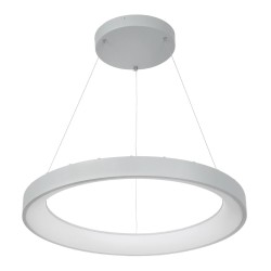 GLOBOSTAR® SALEM 61246 Μοντέρνο Κρεμαστό Φωτιστικό Οροφής LED 105W 12075lm 120° AC 220-240V IP20 Ρυθμιζόμενο Λευκό CCT με Χειριστήριο από 2700K έως 6000K Dimmable - Lumileds SMD Chip - Γκρι - Μ60 x Π60 x Υ6cm - 3 Χρόνια Εγγύηση