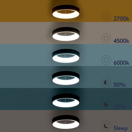 GLOBOSTAR® SALEM 61246 Μοντέρνο Κρεμαστό Φωτιστικό Οροφής LED 105W 12075lm 120° AC 220-240V IP20 Ρυθμιζόμενο Λευκό CCT με Χειριστήριο από 2700K έως 6000K Dimmable - Lumileds SMD Chip - Γκρι - Μ60 x Π60 x Υ6cm - 3 Χρόνια Εγγύηση GLOBOSTAR® SALEM 61246 Μοντέρνο Κρεμαστό Φωτιστικό Οροφής LED 105W 12075lm 120° AC 220-240V IP20 Ρυθμιζόμενο Λευκό CCT με Χειριστήριο από 2700K έως 6000K Dimmable - Lumileds SMD Chip - Γκρι - Μ60 x Π60 x Υ6cm - 3 Χρόνια Εγγύηση