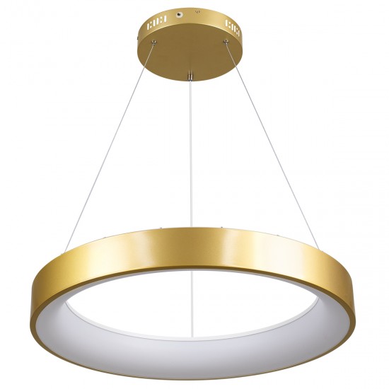 GLOBOSTAR® SALEM 61247 Μοντέρνο Κρεμαστό Φωτιστικό Οροφής LED 105W 12075lm 120° AC 220-240V IP20 Ρυθμιζόμενο Λευκό CCT με Χειριστήριο από 2700K έως 6000K Dimmable - Lumileds SMD Chip - Χρυσό - Μ60 x Π60 x Υ6cm - 3 Χρόνια Εγγύηση GLOBOSTAR® SALEM 61247 Μοντέρνο Κρεμαστό Φωτιστικό Οροφής LED 105W 12075lm 120° AC 220-240V IP20 Ρυθμιζόμενο Λευκό CCT με Χειριστήριο από 2700K έως 6000K Dimmable - Lumileds SMD Chip - Χρυσό - Μ60 x Π60 x Υ6cm - 3 Χρόνια Εγγύηση