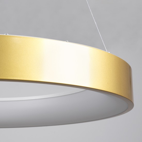 GLOBOSTAR® SALEM 61247 Μοντέρνο Κρεμαστό Φωτιστικό Οροφής LED 105W 12075lm 120° AC 220-240V IP20 Ρυθμιζόμενο Λευκό CCT με Χειριστήριο από 2700K έως 6000K Dimmable - Lumileds SMD Chip - Χρυσό - Μ60 x Π60 x Υ6cm - 3 Χρόνια Εγγύηση GLOBOSTAR® SALEM 61247 Μοντέρνο Κρεμαστό Φωτιστικό Οροφής LED 105W 12075lm 120° AC 220-240V IP20 Ρυθμιζόμενο Λευκό CCT με Χειριστήριο από 2700K έως 6000K Dimmable - Lumileds SMD Chip - Χρυσό - Μ60 x Π60 x Υ6cm - 3 Χρόνια Εγγύηση