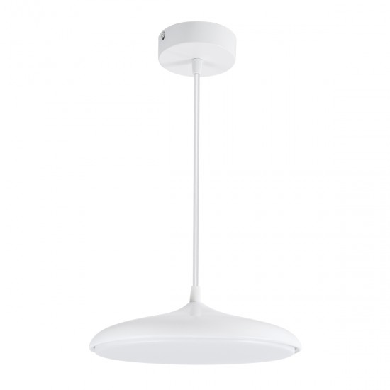 GLOBOSTAR® BARON 61252 Μοντέρνο Κρεμαστό Φωτιστικό Οροφής LED 12W 1440lm 120° AC 220-240V IP20 Ρυθμιζόμενο Λευκό CCT με On/Off 2700K/4500K/6000K - Lumileds SMD Chip - Λευκό Ματ - Μ25 x Π25 x Υ8cm - 3 Χρόνια Εγγύηση