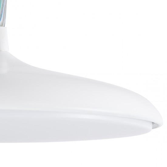 GLOBOSTAR® BARON 61252 Μοντέρνο Κρεμαστό Φωτιστικό Οροφής LED 12W 1440lm 120° AC 220-240V IP20 Ρυθμιζόμενο Λευκό CCT με On/Off 2700K/4500K/6000K - Lumileds SMD Chip - Λευκό Ματ - Μ25 x Π25 x Υ8cm - 3 Χρόνια Εγγύηση
