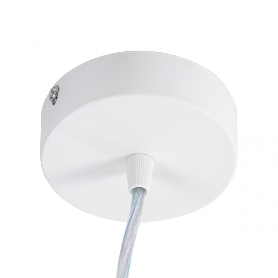 GLOBOSTAR® BARON 61252 Μοντέρνο Κρεμαστό Φωτιστικό Οροφής LED 12W 1440lm 120° AC 220-240V IP20 Ρυθμιζόμενο Λευκό CCT με On/Off 2700K/4500K/6000K - Lumileds SMD Chip - Λευκό Ματ - Μ25 x Π25 x Υ8cm - 3 Χρόνια Εγγύηση