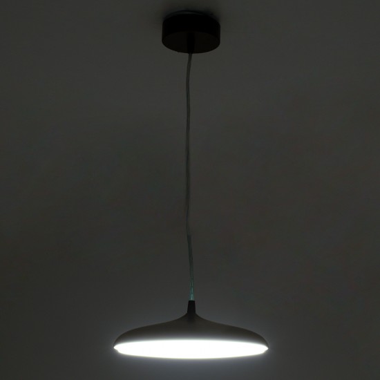 GLOBOSTAR® BARON 61253 Μοντέρνο Κρεμαστό Φωτιστικό Οροφής LED 12W 1440lm 120° AC 220-240V IP20 Ρυθμιζόμενο Λευκό CCT με On/Off 2700K/4500K/6000K - Lumileds SMD Chip - Ροζ Χρυσό - Μ25 x Π25 x Υ8cm - 3 Χρόνια Εγγύηση