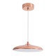 GLOBOSTAR® BARON 61253 Μοντέρνο Κρεμαστό Φωτιστικό Οροφής LED 12W 1440lm 120° AC 220-240V IP20 Ρυθμιζόμενο Λευκό CCT με On/Off 2700K/4500K/6000K - Lumileds SMD Chip - Ροζ Χρυσό - Μ25 x Π25 x Υ8cm - 3 Χρόνια Εγγύηση