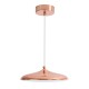 GLOBOSTAR® BARON 61253 Μοντέρνο Κρεμαστό Φωτιστικό Οροφής LED 12W 1440lm 120° AC 220-240V IP20 Ρυθμιζόμενο Λευκό CCT με On/Off 2700K/4500K/6000K - Lumileds SMD Chip - Ροζ Χρυσό - Μ25 x Π25 x Υ8cm - 3 Χρόνια Εγγύηση