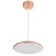 GLOBOSTAR® BARON 61253 Μοντέρνο Κρεμαστό Φωτιστικό Οροφής LED 12W 1440lm 120° AC 220-240V IP20 Ρυθμιζόμενο Λευκό CCT με On/Off 2700K/4500K/6000K - Lumileds SMD Chip - Ροζ Χρυσό - Μ25 x Π25 x Υ8cm - 3 Χρόνια Εγγύηση