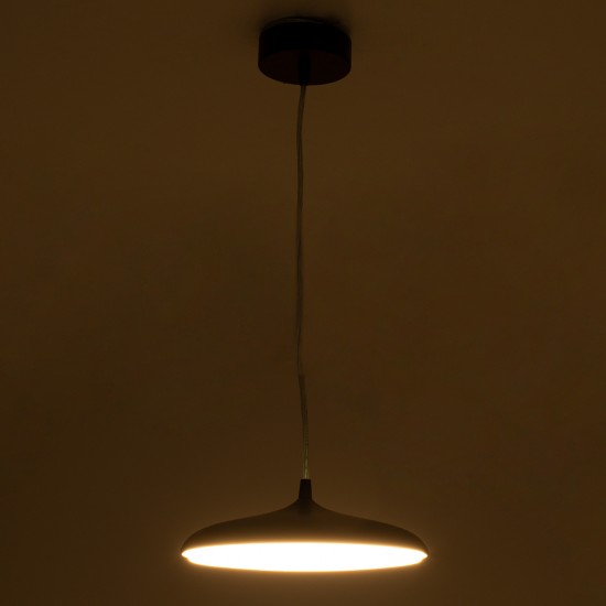 GLOBOSTAR® BARON 61253 Μοντέρνο Κρεμαστό Φωτιστικό Οροφής LED 12W 1440lm 120° AC 220-240V IP20 Ρυθμιζόμενο Λευκό CCT με On/Off 2700K/4500K/6000K - Lumileds SMD Chip - Ροζ Χρυσό - Μ25 x Π25 x Υ8cm - 3 Χρόνια Εγγύηση