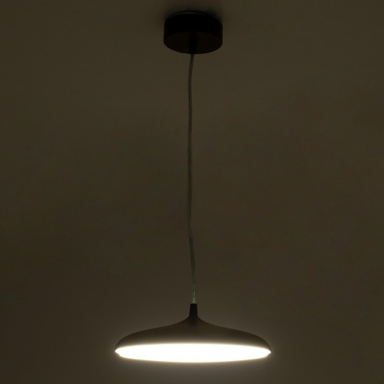 GLOBOSTAR® BARON 61253 Μοντέρνο Κρεμαστό Φωτιστικό Οροφής LED 12W 1440lm 120° AC 220-240V IP20 Ρυθμιζόμενο Λευκό CCT με On/Off 2700K/4500K/6000K - Lumileds SMD Chip - Ροζ Χρυσό - Μ25 x Π25 x Υ8cm - 3 Χρόνια Εγγύηση