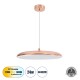 GLOBOSTAR® BARON 61256 Μοντέρνο Κρεμαστό Φωτιστικό Οροφής LED 24W 2880lm 120° AC 220-240V IP20 Ρυθμιζόμενο Λευκό CCT με On/Off 2700K/4500K/6000K - Lumileds SMD Chip - Ροζ Χρυσό - Μ40 x Π40 x Υ10cm - 3 Χρόνια Εγγύηση