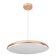 GLOBOSTAR® BARON 61256 Μοντέρνο Κρεμαστό Φωτιστικό Οροφής LED 24W 2880lm 120° AC 220-240V IP20 Ρυθμιζόμενο Λευκό CCT με On/Off 2700K/4500K/6000K - Lumileds SMD Chip - Ροζ Χρυσό - Μ40 x Π40 x Υ10cm - 3 Χρόνια Εγγύηση