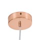 GLOBOSTAR® BARON 61256 Μοντέρνο Κρεμαστό Φωτιστικό Οροφής LED 24W 2880lm 120° AC 220-240V IP20 Ρυθμιζόμενο Λευκό CCT με On/Off 2700K/4500K/6000K - Lumileds SMD Chip - Ροζ Χρυσό - Μ40 x Π40 x Υ10cm - 3 Χρόνια Εγγύηση