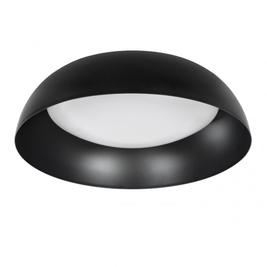 GLOBOSTAR® ANATOLIA 61261 Μοντέρνο Φωτιστικό Οροφής LED 60W 6900lm 120° AC 220-240V IP20 Ρυθμιζόμενο Λευκό CCT με Χειριστήριο από 2700K έως 6000K Dimmable - Lumileds SMD Chip - Μαύρο Ματ - Μ43 x Π43 x Υ11cm - 3 Χρόνια Εγγύηση