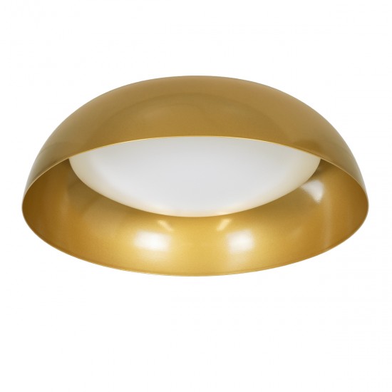 GLOBOSTAR® ANATOLIA 61263 Μοντέρνο Φωτιστικό Οροφής LED 60W 6900lm 120° AC 220-240V IP20 Ρυθμιζόμενο Λευκό CCT με Χειριστήριο από 2700K έως 6000K Dimmable - Lumileds SMD Chip - Χρυσό - Μ43 x Π43 x Υ11cm - 3 Χρόνια Εγγύηση