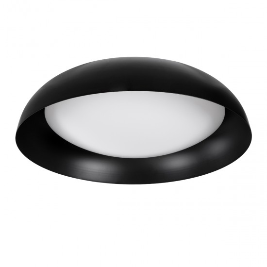 GLOBOSTAR® ANATOLIA 61264 Μοντέρνο Φωτιστικό Οροφής LED 75W 8625lm 120° AC 220-240V IP20 Ρυθμιζόμενο Λευκό CCT με Χειριστήριο από 2700K έως 6000K Dimmable - Lumileds SMD Chip - Μαύρο Ματ - Μ60 x Π60 x Υ13cm - 3 Χρόνια Εγγύηση