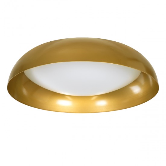 GLOBOSTAR® ANATOLIA 61266 Μοντέρνο Φωτιστικό Οροφής LED 75W 8625lm 120° AC 220-240V IP20 Ρυθμιζόμενο Λευκό CCT με Χειριστήριο από 2700K έως 6000K Dimmable - Lumileds SMD Chip - Χρυσό - Μ60 x Π60 x Υ13cm - 3 Χρόνια Εγγύηση
