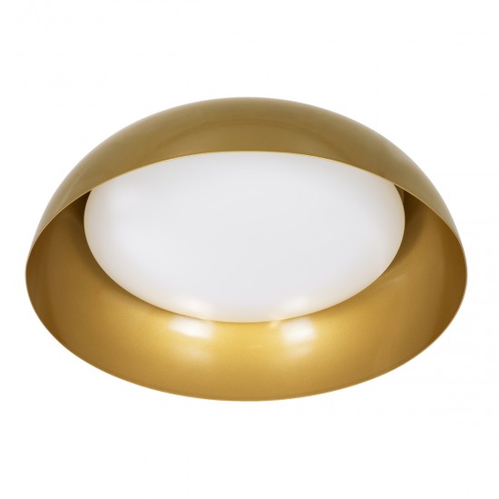 GLOBOSTAR® ANATOLIA 61266 Μοντέρνο Φωτιστικό Οροφής LED 75W 8625lm 120° AC 220-240V IP20 Ρυθμιζόμενο Λευκό CCT με Χειριστήριο από 2700K έως 6000K Dimmable - Lumileds SMD Chip - Χρυσό - Μ60 x Π60 x Υ13cm - 3 Χρόνια Εγγύηση