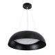 GLOBOSTAR® ANATOLIA 61267 Μοντέρνο Κρεμαστό Φωτιστικό Οροφής LED 60W 6900lm 120° AC 220-240V IP20 Ρυθμιζόμενο Λευκό CCT με Χειριστήριο από 2700K έως 6000K Dimmable - Lumileds SMD Chip - Μαύρο Ματ - Μ43 x Π43 x Υ11cm - 3 Χρόνια Εγγύηση