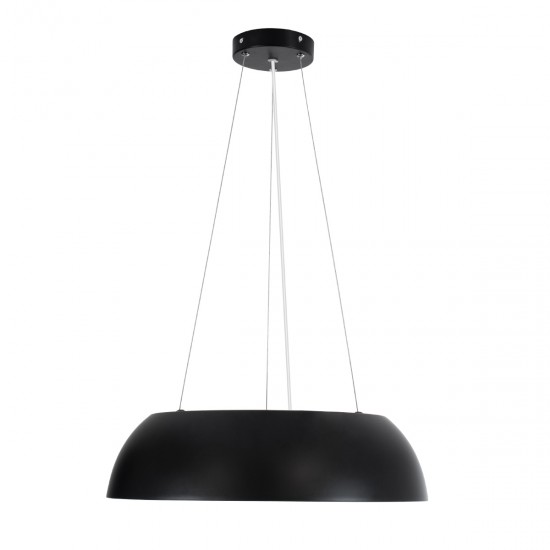 GLOBOSTAR® ANATOLIA 61267 Μοντέρνο Κρεμαστό Φωτιστικό Οροφής LED 60W 6900lm 120° AC 220-240V IP20 Ρυθμιζόμενο Λευκό CCT με Χειριστήριο από 2700K έως 6000K Dimmable - Lumileds SMD Chip - Μαύρο Ματ - Μ43 x Π43 x Υ11cm - 3 Χρόνια Εγγύηση