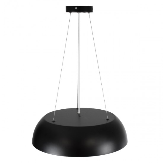 GLOBOSTAR® ANATOLIA 61267 Μοντέρνο Κρεμαστό Φωτιστικό Οροφής LED 60W 6900lm 120° AC 220-240V IP20 Ρυθμιζόμενο Λευκό CCT με Χειριστήριο από 2700K έως 6000K Dimmable - Lumileds SMD Chip - Μαύρο Ματ - Μ43 x Π43 x Υ11cm - 3 Χρόνια Εγγύηση