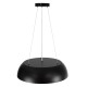 GLOBOSTAR® ANATOLIA 61267 Μοντέρνο Κρεμαστό Φωτιστικό Οροφής LED 60W 6900lm 120° AC 220-240V IP20 Ρυθμιζόμενο Λευκό CCT με Χειριστήριο από 2700K έως 6000K Dimmable - Lumileds SMD Chip - Μαύρο Ματ - Μ43 x Π43 x Υ11cm - 3 Χρόνια Εγγύηση