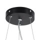 GLOBOSTAR® ANATOLIA 61267 Μοντέρνο Κρεμαστό Φωτιστικό Οροφής LED 60W 6900lm 120° AC 220-240V IP20 Ρυθμιζόμενο Λευκό CCT με Χειριστήριο από 2700K έως 6000K Dimmable - Lumileds SMD Chip - Μαύρο Ματ - Μ43 x Π43 x Υ11cm - 3 Χρόνια Εγγύηση