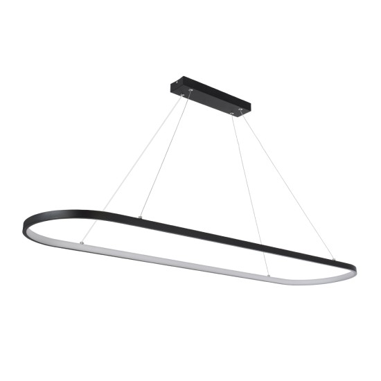 GLOBOSTAR® BOLIVAR 61271 Μοντέρνο Κρεμαστό Φωτιστικό Οροφής LED 54W 5400lm 360° AC 220-240V IP20 Ρυθμιζόμενο Λευκό CCT με Χειριστήριο από 2700K έως 6000K Dimmable - Lumileds SMD Chip - Μαύρο Ματ - Μ120 x Π30 x Υ2cm - 3 Χρόνια Εγγύηση GLOBOSTAR® BOLIVAR 61271 Μοντέρνο Κρεμαστό Φωτιστικό Οροφής LED 54W 5400lm 360° AC 220-240V IP20 Ρυθμιζόμενο Λευκό CCT με Χειριστήριο από 2700K έως 6000K Dimmable - Lumileds SMD Chip - Μαύρο Ματ - Μ120 x Π30 x Υ2cm - 3 Χρόνια Εγγύηση