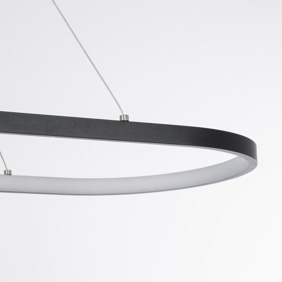 GLOBOSTAR® BOLIVAR 61271 Μοντέρνο Κρεμαστό Φωτιστικό Οροφής LED 54W 5400lm 360° AC 220-240V IP20 Ρυθμιζόμενο Λευκό CCT με Χειριστήριο από 2700K έως 6000K Dimmable - Lumileds SMD Chip - Μαύρο Ματ - Μ120 x Π30 x Υ2cm - 3 Χρόνια Εγγύηση GLOBOSTAR® BOLIVAR 61271 Μοντέρνο Κρεμαστό Φωτιστικό Οροφής LED 54W 5400lm 360° AC 220-240V IP20 Ρυθμιζόμενο Λευκό CCT με Χειριστήριο από 2700K έως 6000K Dimmable - Lumileds SMD Chip - Μαύρο Ματ - Μ120 x Π30 x Υ2cm - 3 Χρόνια Εγγύηση