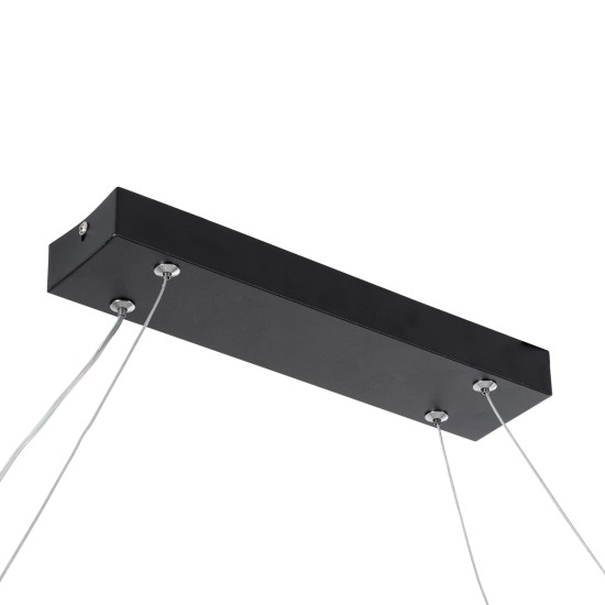 GLOBOSTAR® BOLIVAR 61271 Μοντέρνο Κρεμαστό Φωτιστικό Οροφής LED 54W 5400lm 360° AC 220-240V IP20 Ρυθμιζόμενο Λευκό CCT με Χειριστήριο από 2700K έως 6000K Dimmable - Lumileds SMD Chip - Μαύρο Ματ - Μ120 x Π30 x Υ2cm - 3 Χρόνια Εγγύηση GLOBOSTAR® BOLIVAR 61271 Μοντέρνο Κρεμαστό Φωτιστικό Οροφής LED 54W 5400lm 360° AC 220-240V IP20 Ρυθμιζόμενο Λευκό CCT με Χειριστήριο από 2700K έως 6000K Dimmable - Lumileds SMD Chip - Μαύρο Ματ - Μ120 x Π30 x Υ2cm - 3 Χρόνια Εγγύηση