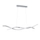 GLOBOSTAR® MORALES 61277 Μοντέρνο Κρεμαστό Φωτιστικό Οροφής LED 54W 6048lm 300° AC 220-240V IP20 Ρυθμιζόμενο Λευκό CCT με Χειριστήριο από 2700K έως 6000K Dimmable - Lumileds SMD Chip - Νίκελ Βούρτσας - Μ90 x Π14 x Υ14cm - 3 Χρόνια Εγγύηση