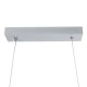 GLOBOSTAR® MORALES 61277 Μοντέρνο Κρεμαστό Φωτιστικό Οροφής LED 54W 6048lm 300° AC 220-240V IP20 Ρυθμιζόμενο Λευκό CCT με Χειριστήριο από 2700K έως 6000K Dimmable - Lumileds SMD Chip - Νίκελ Βούρτσας - Μ90 x Π14 x Υ14cm - 3 Χρόνια Εγγύηση