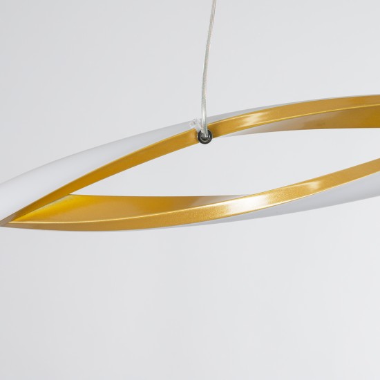 GLOBOSTAR® MORALES 61278 Μοντέρνο Κρεμαστό Φωτιστικό Οροφής LED 54W 5400lm 300° AC 220-240V IP20 Ρυθμιζόμενο Λευκό CCT με Χειριστήριο από 2700K έως 6000K Dimmable - Lumileds SMD Chip - Σατινέ Χρυσό Βούρτσας - Μ90 x Π14 x Υ14cm - 3 Χρόνια Εγγύηση GLOBOSTAR® MORALES 61278 Μοντέρνο Κρεμαστό Φωτιστικό Οροφής LED 54W 5400lm 300° AC 220-240V IP20 Ρυθμιζόμενο Λευκό CCT με Χειριστήριο από 2700K έως 6000K Dimmable - Lumileds SMD Chip - Σατινέ Χρυσό Βούρτσας - Μ90 x Π14 x Υ14cm - 3 Χρόνια Εγγύηση