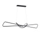 GLOBOSTAR® DOLORES 61279 Μοντέρνο Κρεμαστό Φωτιστικό Οροφής LED 105W 11760lm 300° AC 220-240V IP20 Ρυθμιζόμενο Λευκό CCT με Χειριστήριο από 2700K έως 6000K Dimmable - Lumileds SMD Chip - Μαύρο Ματ - Μ110 x Π17 x Υ17.5cm - 3 Χρόνια Εγγύηση