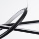 GLOBOSTAR® DOLORES 61279 Μοντέρνο Κρεμαστό Φωτιστικό Οροφής LED 105W 11760lm 300° AC 220-240V IP20 Ρυθμιζόμενο Λευκό CCT με Χειριστήριο από 2700K έως 6000K Dimmable - Lumileds SMD Chip - Μαύρο Ματ - Μ110 x Π17 x Υ17.5cm - 3 Χρόνια Εγγύηση
