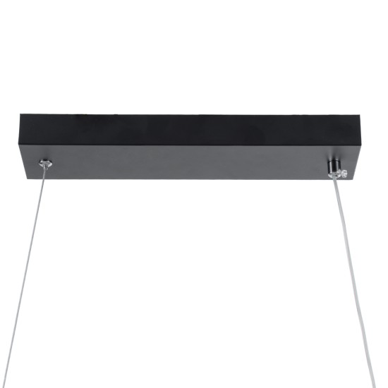 GLOBOSTAR® DOLORES 61279 Μοντέρνο Κρεμαστό Φωτιστικό Οροφής LED 105W 11760lm 300° AC 220-240V IP20 Ρυθμιζόμενο Λευκό CCT με Χειριστήριο από 2700K έως 6000K Dimmable - Lumileds SMD Chip - Μαύρο Ματ - Μ110 x Π17 x Υ17.5cm - 3 Χρόνια Εγγύηση