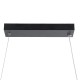 GLOBOSTAR® DOLORES 61279 Μοντέρνο Κρεμαστό Φωτιστικό Οροφής LED 105W 11760lm 300° AC 220-240V IP20 Ρυθμιζόμενο Λευκό CCT με Χειριστήριο από 2700K έως 6000K Dimmable - Lumileds SMD Chip - Μαύρο Ματ - Μ110 x Π17 x Υ17.5cm - 3 Χρόνια Εγγύηση