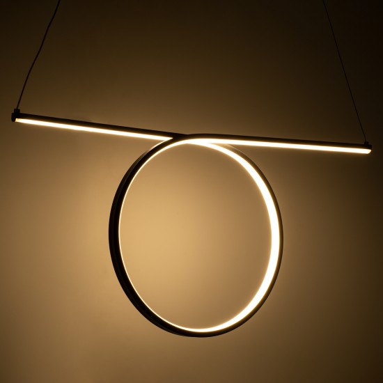 GLOBOSTAR® ROME 61294 Μοντέρνο Κρεμαστό Φωτιστικό Οροφής LED 24W 2640lm 200° AC 220-240V IP20 Ρυθμιζόμενο Λευκό CCT με On/Off 2700K/4500K/6000K - Lumileds SMD Chip - Μαύρο Ματ - Μ65.5 x Π4 x Υ33cm - 3 Χρόνια Εγγύηση GLOBOSTAR® ROME 61294 Μοντέρνο Κρεμαστό Φωτιστικό Οροφής LED 24W 2640lm 200° AC 220-240V IP20 Ρυθμιζόμενο Λευκό CCT με On/Off 2700K/4500K/6000K - Lumileds SMD Chip - Μαύρο Ματ - Μ65.5 x Π4 x Υ33cm - 3 Χρόνια Εγγύηση