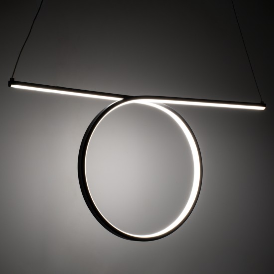 GLOBOSTAR® ROME 61294 Μοντέρνο Κρεμαστό Φωτιστικό Οροφής LED 24W 2640lm 200° AC 220-240V IP20 Ρυθμιζόμενο Λευκό CCT με On/Off 2700K/4500K/6000K - Lumileds SMD Chip - Μαύρο Ματ - Μ65.5 x Π4 x Υ33cm - 3 Χρόνια Εγγύηση GLOBOSTAR® ROME 61294 Μοντέρνο Κρεμαστό Φωτιστικό Οροφής LED 24W 2640lm 200° AC 220-240V IP20 Ρυθμιζόμενο Λευκό CCT με On/Off 2700K/4500K/6000K - Lumileds SMD Chip - Μαύρο Ματ - Μ65.5 x Π4 x Υ33cm - 3 Χρόνια Εγγύηση