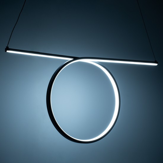 GLOBOSTAR® ROME 61294 Μοντέρνο Κρεμαστό Φωτιστικό Οροφής LED 24W 2640lm 200° AC 220-240V IP20 Ρυθμιζόμενο Λευκό CCT με On/Off 2700K/4500K/6000K - Lumileds SMD Chip - Μαύρο Ματ - Μ65.5 x Π4 x Υ33cm - 3 Χρόνια Εγγύηση GLOBOSTAR® ROME 61294 Μοντέρνο Κρεμαστό Φωτιστικό Οροφής LED 24W 2640lm 200° AC 220-240V IP20 Ρυθμιζόμενο Λευκό CCT με On/Off 2700K/4500K/6000K - Lumileds SMD Chip - Μαύρο Ματ - Μ65.5 x Π4 x Υ33cm - 3 Χρόνια Εγγύηση