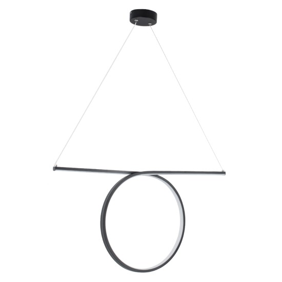 GLOBOSTAR® ROME 61294 Μοντέρνο Κρεμαστό Φωτιστικό Οροφής LED 24W 2640lm 200° AC 220-240V IP20 Ρυθμιζόμενο Λευκό CCT με On/Off 2700K/4500K/6000K - Lumileds SMD Chip - Μαύρο Ματ - Μ65.5 x Π4 x Υ33cm - 3 Χρόνια Εγγύηση GLOBOSTAR® ROME 61294 Μοντέρνο Κρεμαστό Φωτιστικό Οροφής LED 24W 2640lm 200° AC 220-240V IP20 Ρυθμιζόμενο Λευκό CCT με On/Off 2700K/4500K/6000K - Lumileds SMD Chip - Μαύρο Ματ - Μ65.5 x Π4 x Υ33cm - 3 Χρόνια Εγγύηση