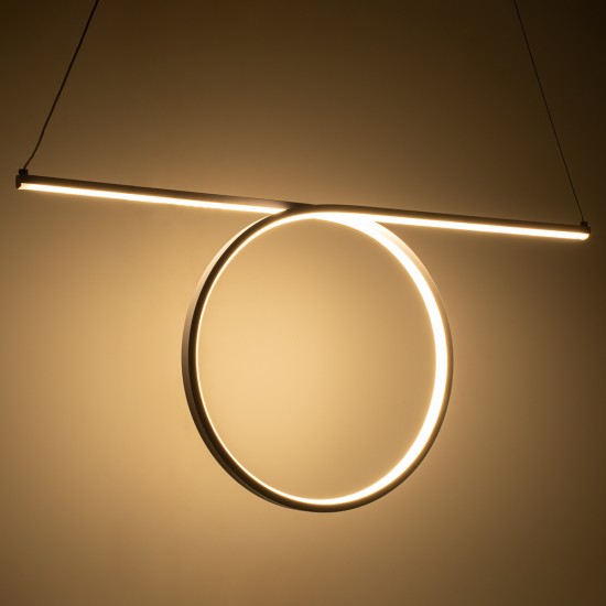 GLOBOSTAR® ROME 61295 Μοντέρνο Κρεμαστό Φωτιστικό Οροφής LED 24W 2640lm 200° AC 220-240V IP20 Ρυθμιζόμενο Λευκό CCT με On/Off 2700K/4500K/6000K - Lumileds SMD Chip - Λευκό Ματ - Μ65.5 x Π4 x Υ33cm - 3 Χρόνια Εγγύηση GLOBOSTAR® ROME 61295 Μοντέρνο Κρεμαστό Φωτιστικό Οροφής LED 24W 2640lm 200° AC 220-240V IP20 Ρυθμιζόμενο Λευκό CCT με On/Off 2700K/4500K/6000K - Lumileds SMD Chip - Λευκό Ματ - Μ65.5 x Π4 x Υ33cm - 3 Χρόνια Εγγύηση