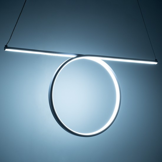 GLOBOSTAR® ROME 61296 Μοντέρνο Κρεμαστό Φωτιστικό Οροφής LED 24W 2640lm 200° AC 220-240V IP20 Ρυθμιζόμενο Λευκό CCT με On/Off 2700K/4500K/6000K - Lumileds SMD Chip - Νίκελ Βούρτσας - Μ65.5 x Π4 x Υ33cm - 3 Χρόνια Εγγύηση GLOBOSTAR® ROME 61296 Μοντέρνο Κρεμαστό Φωτιστικό Οροφής LED 24W 2640lm 200° AC 220-240V IP20 Ρυθμιζόμενο Λευκό CCT με On/Off 2700K/4500K/6000K - Lumileds SMD Chip - Νίκελ Βούρτσας - Μ65.5 x Π4 x Υ33cm - 3 Χρόνια Εγγύηση