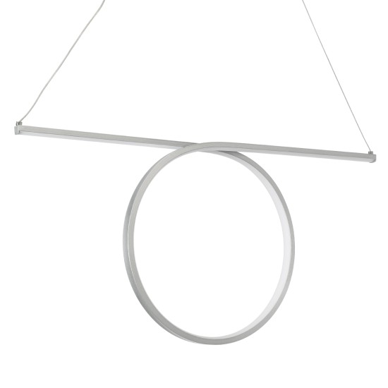 GLOBOSTAR® ROME 61296 Μοντέρνο Κρεμαστό Φωτιστικό Οροφής LED 24W 2640lm 200° AC 220-240V IP20 Ρυθμιζόμενο Λευκό CCT με On/Off 2700K/4500K/6000K - Lumileds SMD Chip - Νίκελ Βούρτσας - Μ65.5 x Π4 x Υ33cm - 3 Χρόνια Εγγύηση GLOBOSTAR® ROME 61296 Μοντέρνο Κρεμαστό Φωτιστικό Οροφής LED 24W 2640lm 200° AC 220-240V IP20 Ρυθμιζόμενο Λευκό CCT με On/Off 2700K/4500K/6000K - Lumileds SMD Chip - Νίκελ Βούρτσας - Μ65.5 x Π4 x Υ33cm - 3 Χρόνια Εγγύηση