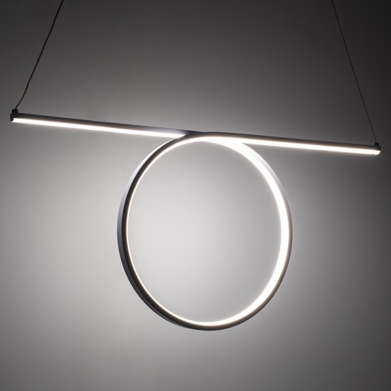 GLOBOSTAR® ROME 61296 Μοντέρνο Κρεμαστό Φωτιστικό Οροφής LED 24W 2640lm 200° AC 220-240V IP20 Ρυθμιζόμενο Λευκό CCT με On/Off 2700K/4500K/6000K - Lumileds SMD Chip - Νίκελ Βούρτσας - Μ65.5 x Π4 x Υ33cm - 3 Χρόνια Εγγύηση GLOBOSTAR® ROME 61296 Μοντέρνο Κρεμαστό Φωτιστικό Οροφής LED 24W 2640lm 200° AC 220-240V IP20 Ρυθμιζόμενο Λευκό CCT με On/Off 2700K/4500K/6000K - Lumileds SMD Chip - Νίκελ Βούρτσας - Μ65.5 x Π4 x Υ33cm - 3 Χρόνια Εγγύηση