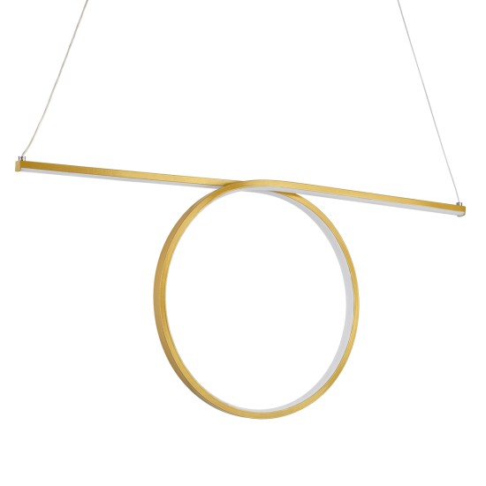 GLOBOSTAR® ROME 61297 Μοντέρνο Κρεμαστό Φωτιστικό Οροφής LED 24W 2640lm 200° AC 220-240V IP20 Ρυθμιζόμενο Λευκό CCT με On/Off 2700K/4500K/6000K - Lumileds SMD Chip - Χρυσό Βούρτσας - Μ65.5 x Π4 x Υ33cm - 3 Χρόνια Εγγύηση GLOBOSTAR® ROME 61297 Μοντέρνο Κρεμαστό Φωτιστικό Οροφής LED 24W 2640lm 200° AC 220-240V IP20 Ρυθμιζόμενο Λευκό CCT με On/Off 2700K/4500K/6000K - Lumileds SMD Chip - Χρυσό Βούρτσας - Μ65.5 x Π4 x Υ33cm - 3 Χρόνια Εγγύηση