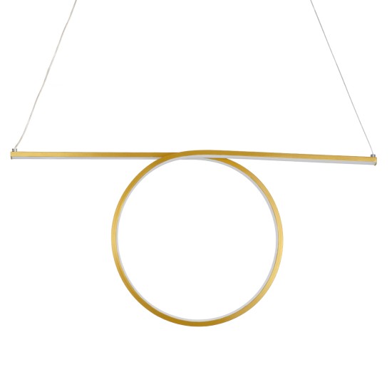 GLOBOSTAR® ROME 61297 Μοντέρνο Κρεμαστό Φωτιστικό Οροφής LED 24W 2640lm 200° AC 220-240V IP20 Ρυθμιζόμενο Λευκό CCT με On/Off 2700K/4500K/6000K - Lumileds SMD Chip - Χρυσό Βούρτσας - Μ65.5 x Π4 x Υ33cm - 3 Χρόνια Εγγύηση GLOBOSTAR® ROME 61297 Μοντέρνο Κρεμαστό Φωτιστικό Οροφής LED 24W 2640lm 200° AC 220-240V IP20 Ρυθμιζόμενο Λευκό CCT με On/Off 2700K/4500K/6000K - Lumileds SMD Chip - Χρυσό Βούρτσας - Μ65.5 x Π4 x Υ33cm - 3 Χρόνια Εγγύηση